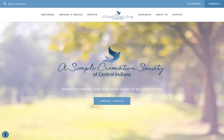 Screenshot of asimplecremationsociety.com