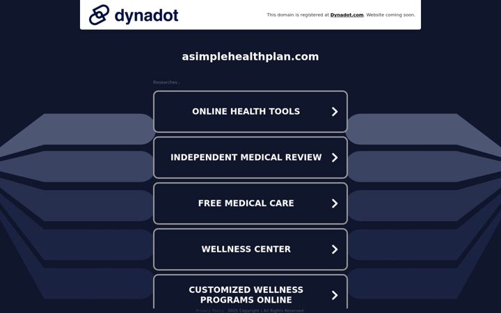 Screenshot of asimplehealthplan.com