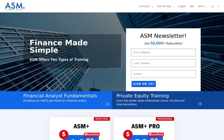 Screenshot of asimplemodel.com