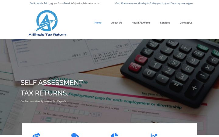 Screenshot of asimpletaxreturn.com