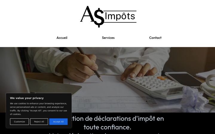 Screenshot of asimpots.com
