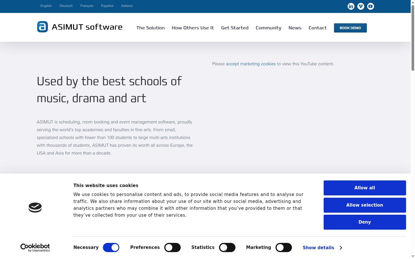 Screenshot tal-banner tal-kunsens muri qabel kwalunkwe interazzjoni