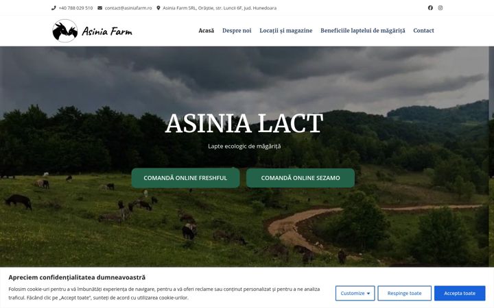 Screenshot of asiniafarm.ro