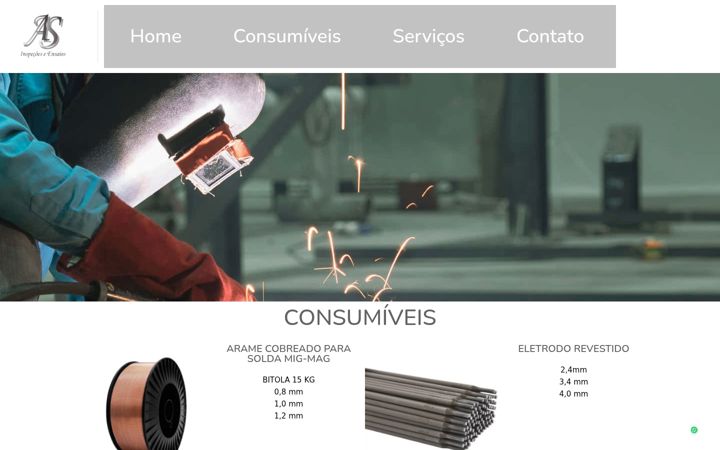 Screenshot of asinspecoes.com.br