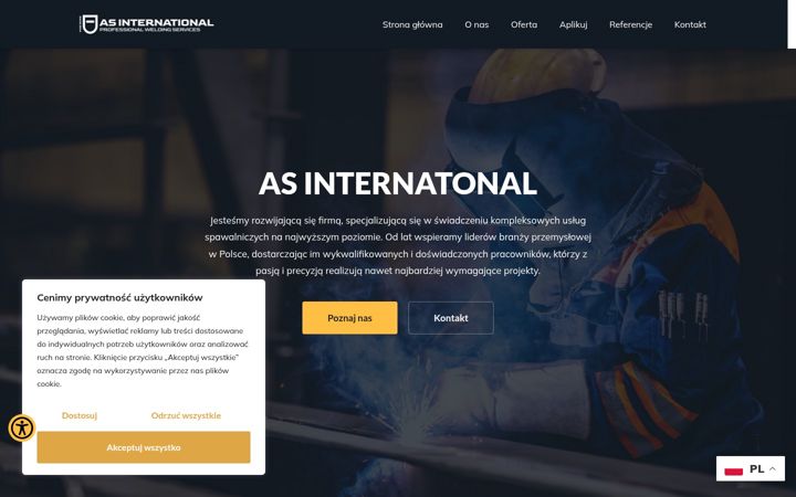 Screenshot of asinternational.pl