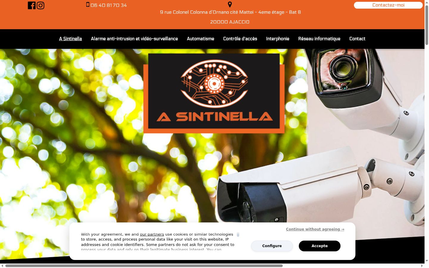 Screenshot des Einwilligungsbanners vor jeglicher Interaktion