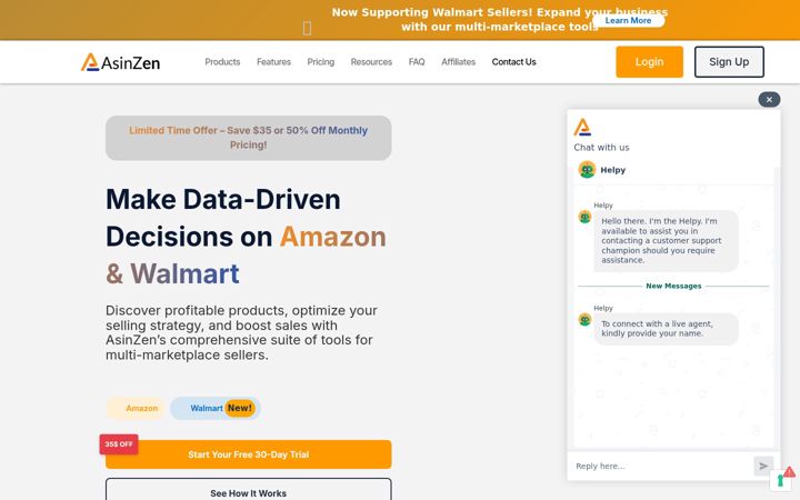 Screenshot of asinzen.com