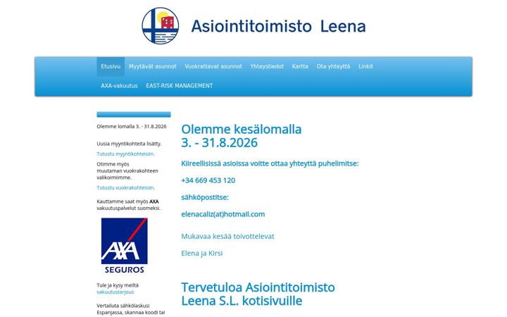 Screenshot of asiointitoimistoleena.com