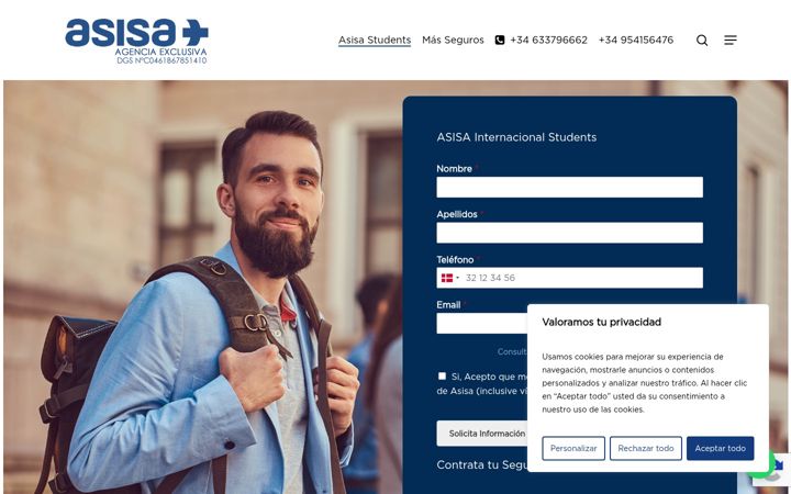 Screenshot of asisa-students.es