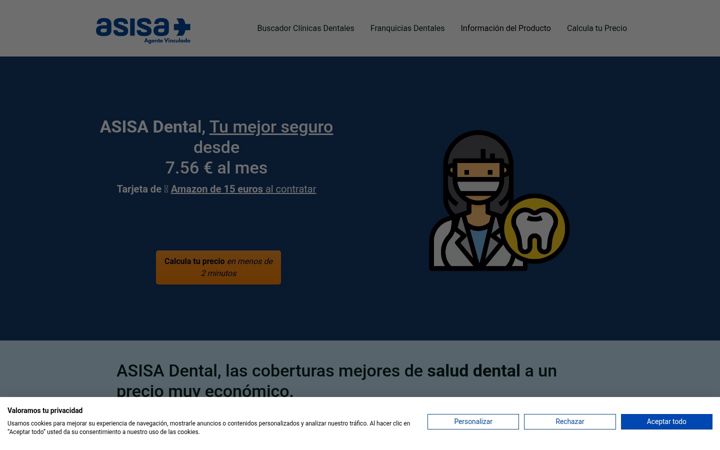 Screenshot of asisa.dental