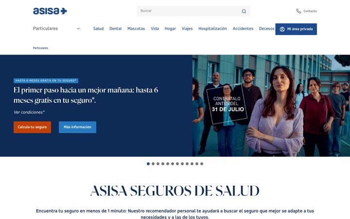 Screenshot of asisa.es
