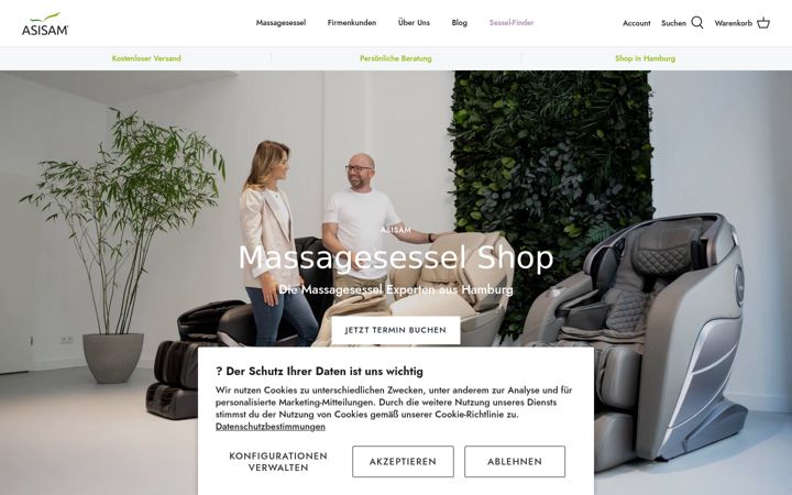 Screenshot of asisam.de