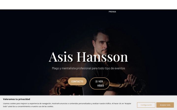 Screenshot of asishansson.com
