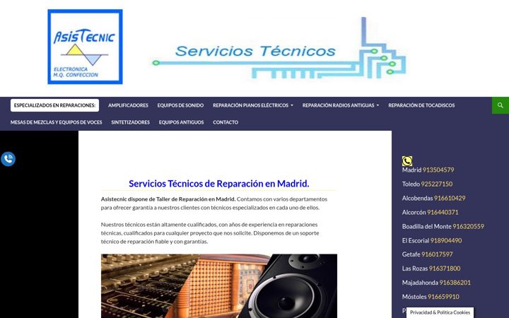 Screenshot of asistecnic.com.es