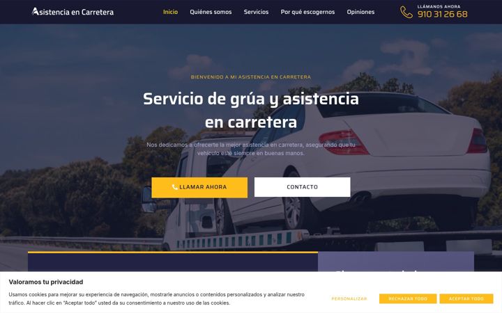 Screenshot of asistencia-carreteras.com