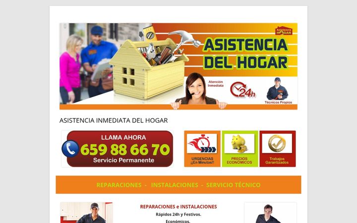 Screenshot of asistencia-hogar.com