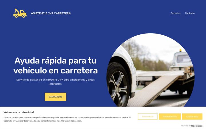 Screenshot of asistencia247carretera.com