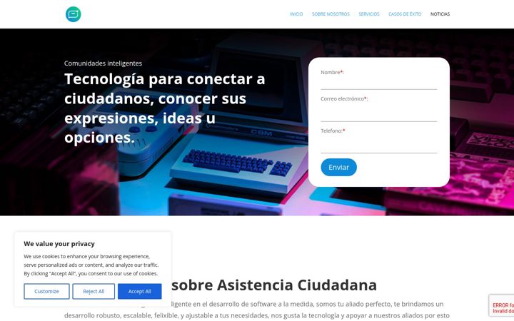 Screenshot του asistenciaciudadana.com