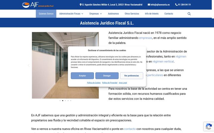 Screenshot of asistenciajuridicofiscal.es