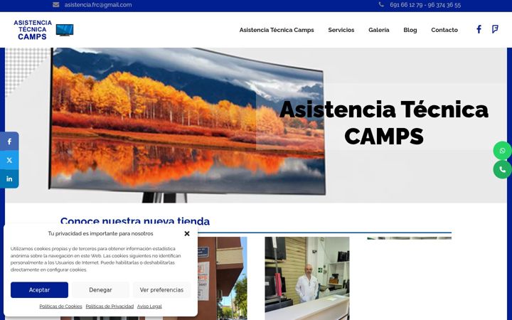 Screenshot of asistenciatecnicacamps.es