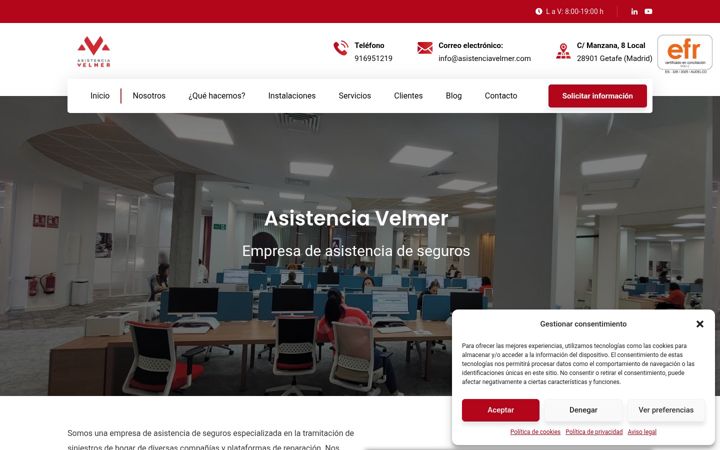 Snímek obrazovky asistenciavelmer.com