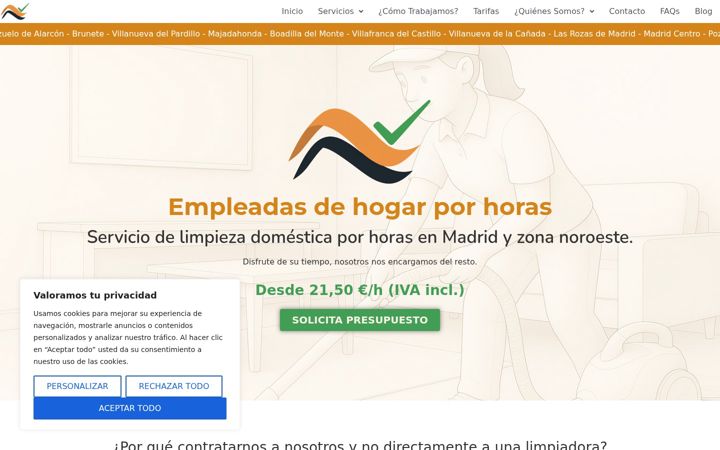 Screenshot of asistentasparaelhogar.com