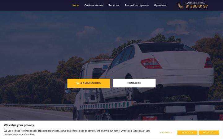 Snímek obrazovky asistentes-carretera.com