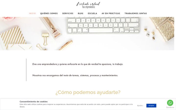 Screenshot of asistentevirtualparaemprendedoras.com