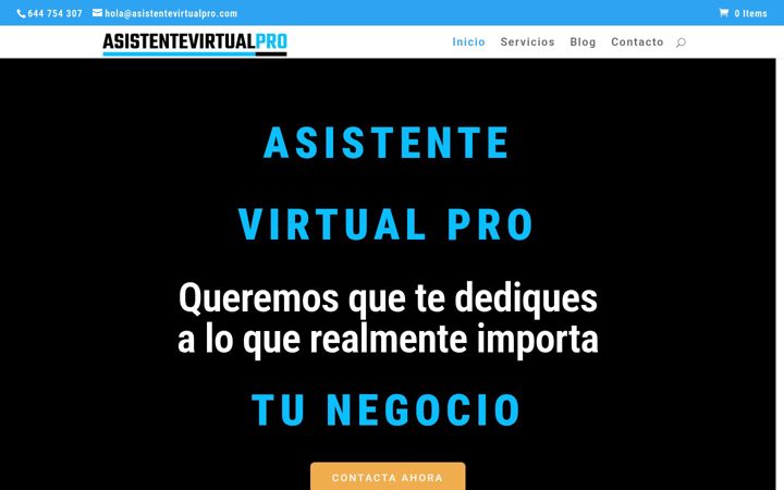 Screenshot of asistentevirtualpro.com
