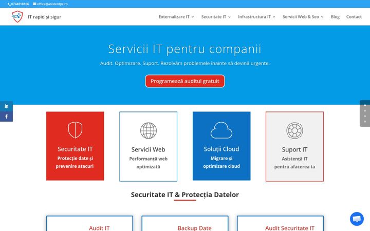 Screenshot of asistentpc.ro