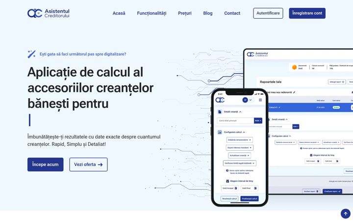 Screenshot stránky asistentulcreditorului.ro
