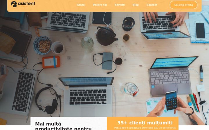 Screenshot of asistentvirtualromania.ro