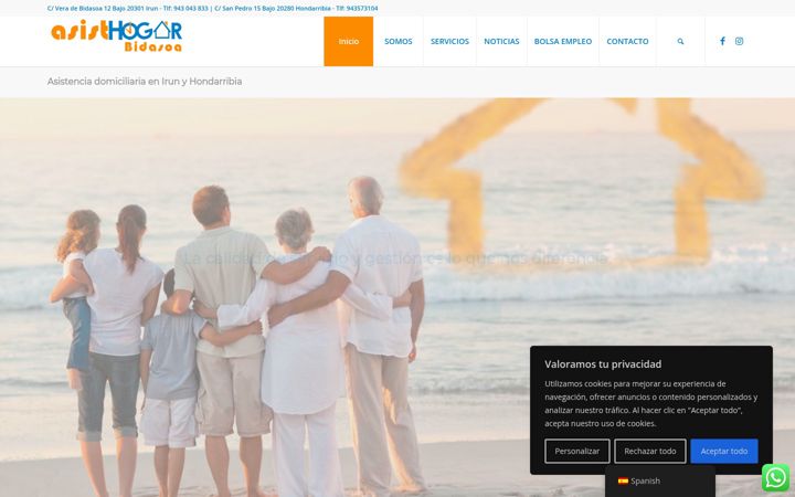 Screenshot of asisthogarbidasoa.com