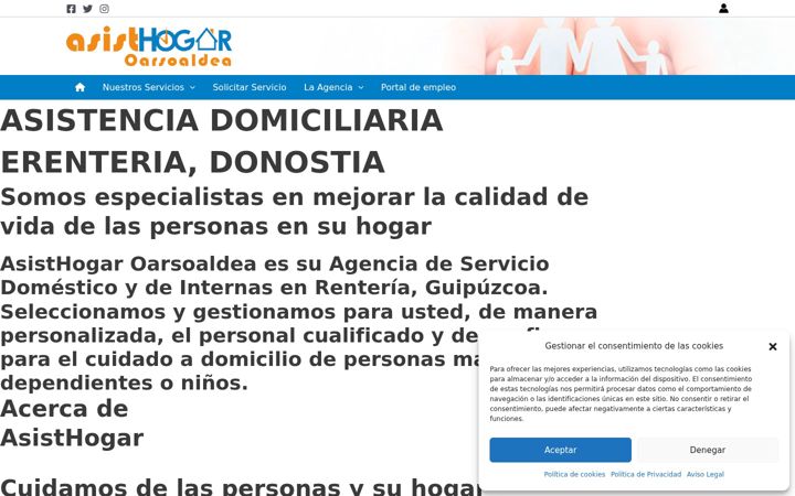 Snímek obrazovky asisthogaroarsoaldea.com