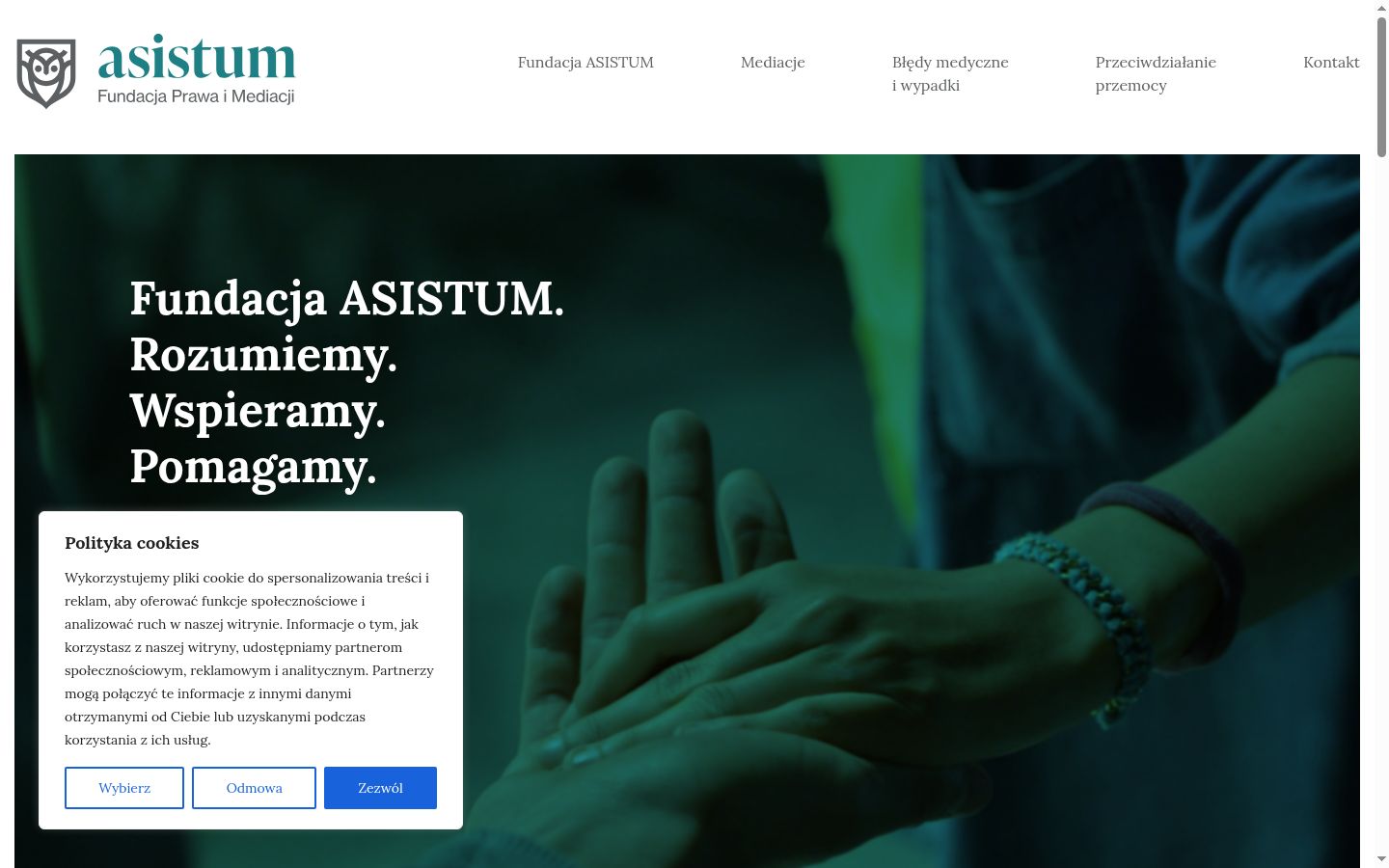 Screenshot del banner di consenso mostrato prima di qualsiasi interazione