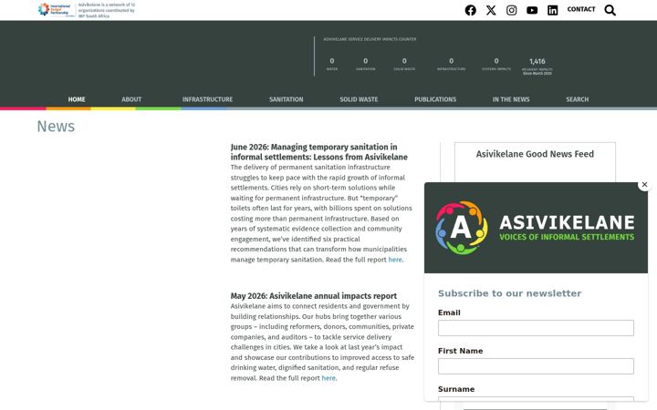 Screenshot of asivikelane.co.za
