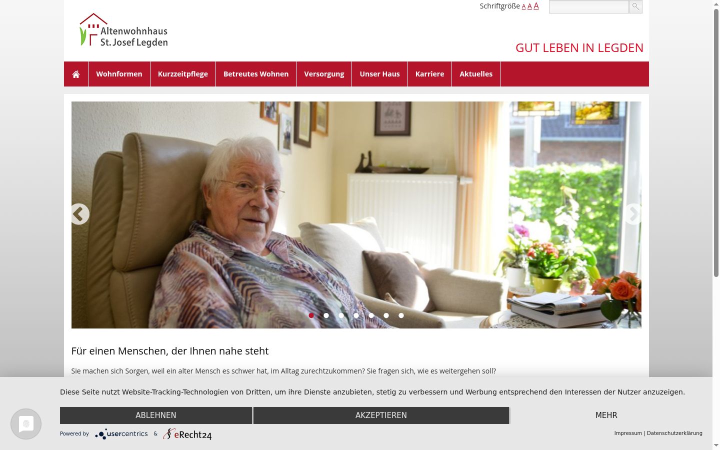 Skjermbilde av samtykkebanneret slik det vises før noen interaksjon