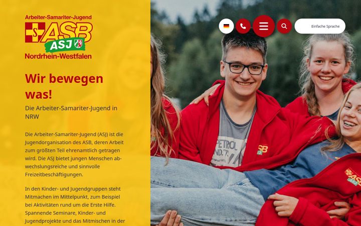 Screenshot of asj-nrw.de