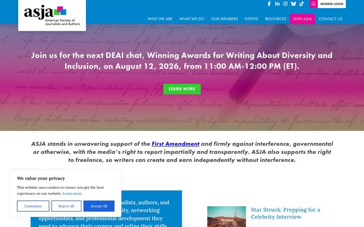 Screenshot of asja.org