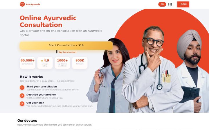 Screenshot of ask-ayurveda.com