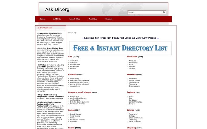 Screenshot of ask-dir.org