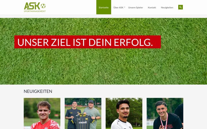 Screenshot of ask-sportmanagement.de