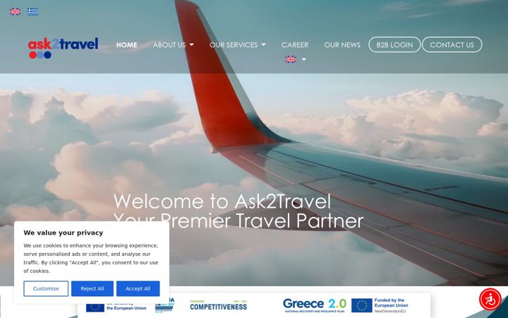 Screenshot of ask2travel.com