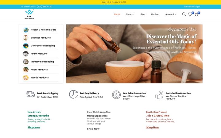 Screenshot of ask4wholesale.com