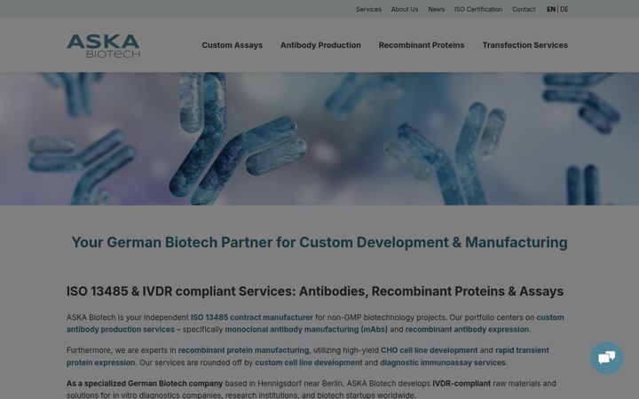 Screenshot of aska-biotech.de