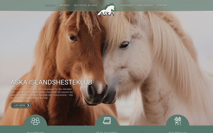 Screenshot di aska-islandshesteklub.dk