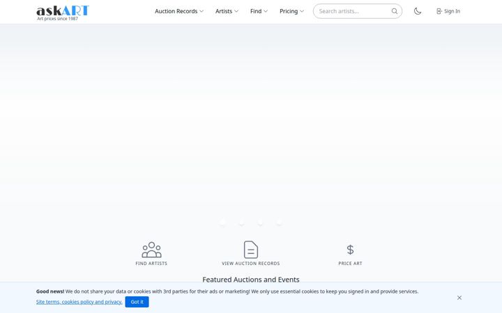 Skjermbilde av askart.com