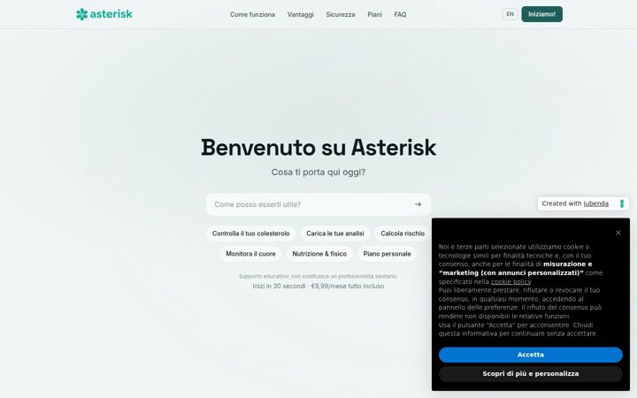Screenshot of askasterisk.ai
