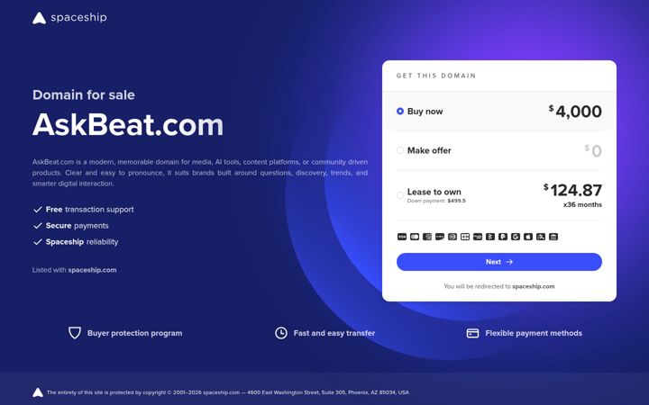 Screenshot von askbeat.com