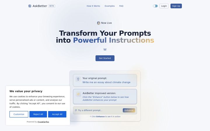 Screenshot of askbetter.co.uk